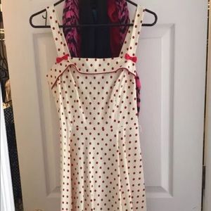Stop Staring white dress red polkadots Holiday